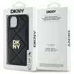 DKNY DKHCP14SPQDSLK iPhone 14 6.1" Quilted Stack Logo tok, fekete