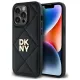 DKNY DKHCP14XPQDSLK iPhone 14 Pro Max 6.7" Quilted Stack Logo tok, fekete