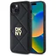 DKNY Quilted Stack Logo DKHCP15MPQDSLK iPhone 15 Plus 6.7" tok, fekete
