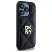 DKNY Quilted Stack Logo DKHCP15LPQDSLK iPhone 15 Pro 6.1" tok, fekete