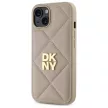 DKNY DKHCP14SPQDSLE iPhone 14 6.1" Quilted Stack Logo tok, bézs