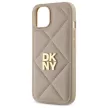 DKNY DKHCP14SPQDSLE iPhone 14 6.1" Quilted Stack Logo tok, bézs