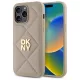 DKNY DKHCP14XPQDSLE iPhone 14 Pro Max 6.7" Quilted Stack Logo tok, bézs