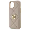 DKNY Quilted Stack Logo DKHCP15SPQDSLE iPhone 15 6.1" tok, bézs
