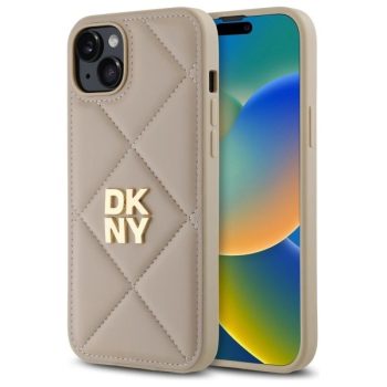   DKNY Quilted Stack Logo DKHCP15MPQDSLE iPhone 15 Plus 6.7" tok, bézs