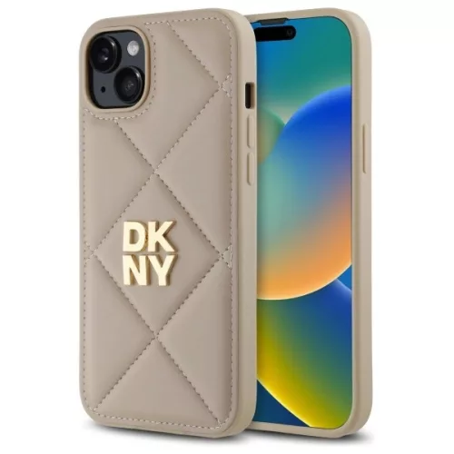 DKNY Quilted Stack Logo DKHCP15MPQDSLE iPhone 15 Plus 6.7" tok, bézs