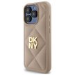 DKNY Quilted Stack Logo DKHCP15LPQDSLE iPhone 15 Pro 6.1" tok, bézs
