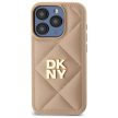 DKNY Quilted Stack Logo DKHCP15LPQDSLE iPhone 15 Pro 6.1" tok, bézs