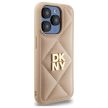 DKNY Quilted Stack Logo DKHCP15LPQDSLE iPhone 15 Pro 6.1" tok, bézs