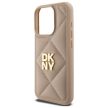 DKNY Quilted Stack Logo DKHCP15LPQDSLE iPhone 15 Pro 6.1" tok, bézs