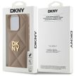 DKNY Quilted Stack Logo DKHCP15LPQDSLE iPhone 15 Pro 6.1" tok, bézs