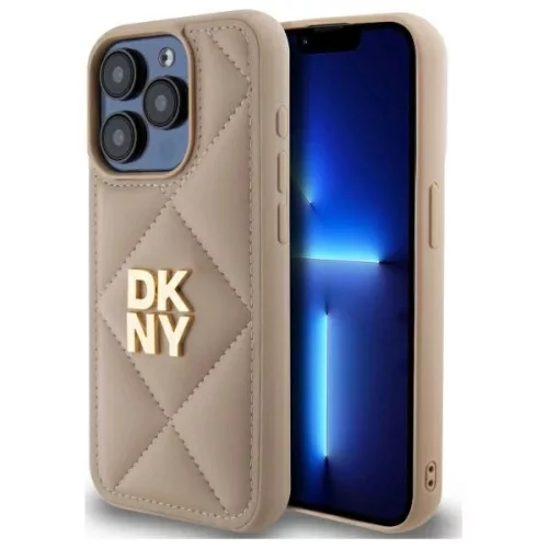 DKNY Quilted Stack Logo DKHCP15XPQDSLE iPhone 15 Pro Max 6.7" tok, bézs