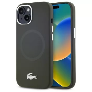   Lacoste LCHMP15SSMAB iPhone 15 6.1" Silicone Croco Logo MagSafe tok, khaki