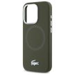 Lacoste LCHMP15LSMAB iPhone 15 Pro 6.1" Silicone Croco Logo MagSafe tok, zöld