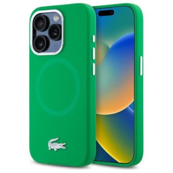   Lacoste LCHMP15XSMAN iPhone 15 Pro Max 6.7" estragon hardcase Silicone Croco Logo MagSafe