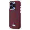 Lacoste LCHMP15LSMAR iPhone 15 Pro 6.1" bordeaux hardcase Silicone Croco Logo MagSafe tok, bordó