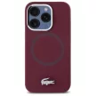 Lacoste LCHMP15LSMAR iPhone 15 Pro 6.1" bordeaux hardcase Silicone Croco Logo MagSafe tok, bordó
