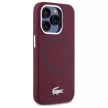 Lacoste LCHMP15LSMAR iPhone 15 Pro 6.1" bordeaux hardcase Silicone Croco Logo MagSafe tok, bordó