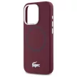 Lacoste LCHMP15LSMAR iPhone 15 Pro 6.1" bordeaux hardcase Silicone Croco Logo MagSafe tok, bordó