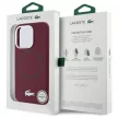 Lacoste LCHMP15LSMAR iPhone 15 Pro 6.1" bordeaux hardcase Silicone Croco Logo MagSafe tok, bordó