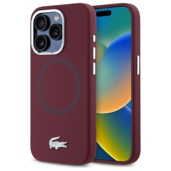   Lacoste LCHMP15XSMAR iPhone 15 Pro Max 6.7" bordeaux hardcase Silicone Croco Logo MagSafe