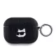 Karl Lagerfeld PU Embossed Choupette Head AirPods Pro, tok, fekete