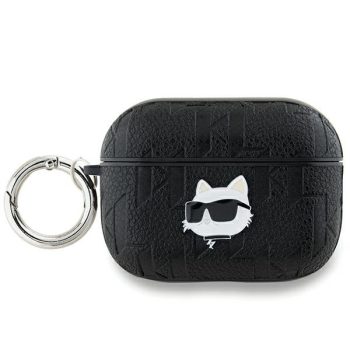   Karl Lagerfeld KLAP2PGCHPK AirPods Pro 2 (2022/2023) cover Monogram Choupette Head tok, fekete