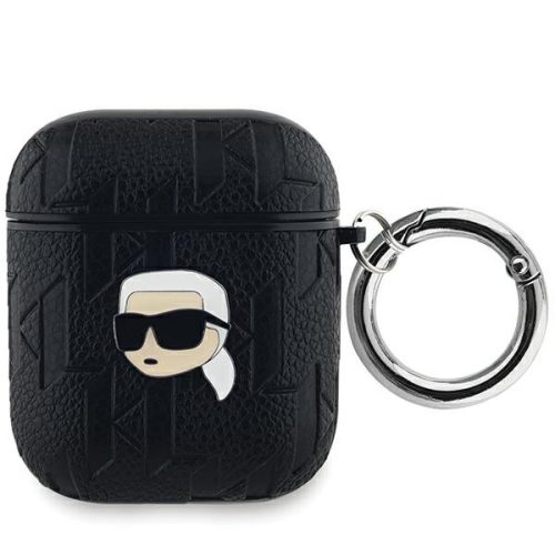 Karl Lagerfeld KLA2PGKIPK AirPods 1/2 cover Monogram Karl Head tok, fekete
