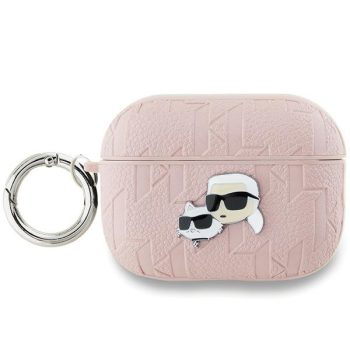   Karl Lagerfeld KLAP2PGKCPP AirPods Pro 2 (2022/2023) cover Monogram Karl & Choupette Head tok, rózsaszín