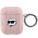 Karl Lagerfeld KLA2PGCHPP AirPods 1/2 cover Monogram Choupette Head tok, rózsaszín