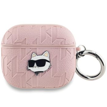   Karl Lagerfeld KLA3PGCHPP AirPods 3 cover Monogram Choupette Head tok, rózsaszín