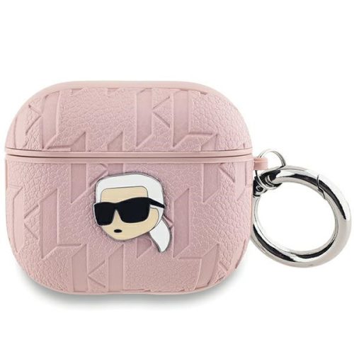 Karl Lagerfeld KLA3PGKIPP AirPods 3 cover tok, rózsaszín/pink Monogram Karl Head tok, rózsaszín