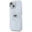 KARL LAGERFELD case IPHONE 15 MagSafe KLHMP15SHLSKIH (IML Metal K Head) tok, fehér