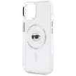 KARL LAGERFELD case IPHONE 15 MagSafe KLHMP15SHLSKIH (IML Metal K Head) tok, fehér