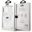KARL LAGERFELD case IPHONE 15 Pro Max MagSafe KLHMP15XHLSKIH (IML Metal K Head) tok, fehér