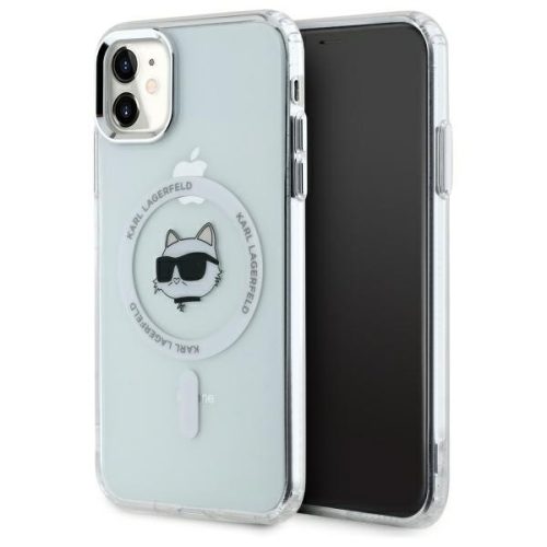 Karl Lagerfeld KLHMN61HLSCHH iPhone 11 / Xr 6.1" biały/tok, fehér hardcase IML Metal Choupette Head MagSafe tok, fehér