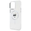 Karl Lagerfeld KLHMP13XHLSCHH iPhone 13 Pro Max 6.7" hardcase IML Metal Choupette Head MagSafe tok, fehér