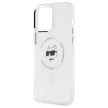 Karl Lagerfeld KLHMP14XHLSCHH iPhone 14 Pro Max 6.7" IML Metal Choupette Head MagSafe tok, fehér