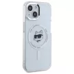 Karl Lagerfeld KLHMP15SHLSCHH iPhone 15 6.1" IML Metal Choupette Head MagSafe tok, fehér
