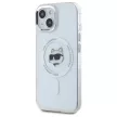 Karl Lagerfeld KLHMP15MHLSCHH iPhone 15 Plus 6.7" IML Metal Choupette Head MagSafe tok, fehér
