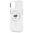 Karl Lagerfeld KLHMP15MHLSCHH iPhone 15 Plus 6.7" IML Metal Choupette Head MagSafe tok, fehér