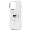 Karl Lagerfeld KLHMP15XHLSCHH iPhone 15 Pro Max 6.7" IML Metal Choupette Head MagSafe tok, fehér