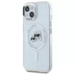 Karl Lagerfeld KLHMP14SHLSKCH iPhone 14 6.1" IML Metal Karl&Choupette Head MagSafe tok, fehér
