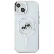 Karl Lagerfeld KLHMP14SHLSKCH iPhone 14 6.1" IML Metal Karl&Choupette Head MagSafe tok, fehér