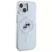 Karl Lagerfeld KLHMP14SHLSKCH iPhone 14 6.1" IML Metal Karl&Choupette Head MagSafe tok, fehér
