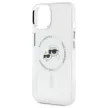 Karl Lagerfeld KLHMP14SHLSKCH iPhone 14 6.1" IML Metal Karl&Choupette Head MagSafe tok, fehér