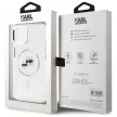 Karl Lagerfeld KLHMP14SHLSKCH iPhone 14 6.1" IML Metal Karl&Choupette Head MagSafe tok, fehér