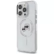 Karl Lagerfeld KLHMP14LHLSKCH iPhone 14 Pro 6.1" IML Metal Karl&Choupette Head MagSafe tok, fehér