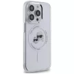 Karl Lagerfeld KLHMP14LHLSKCH iPhone 14 Pro 6.1" IML Metal Karl&Choupette Head MagSafe tok, fehér