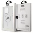 Karl Lagerfeld KLHMP14XHLSKCH iPhone 14 Pro Max 6.7" IML Metal Karl&Choupette Head MagSafe tok, fehér